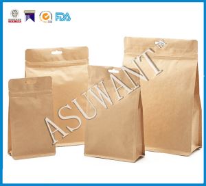 Firkantet flat bunn ziplock -veske