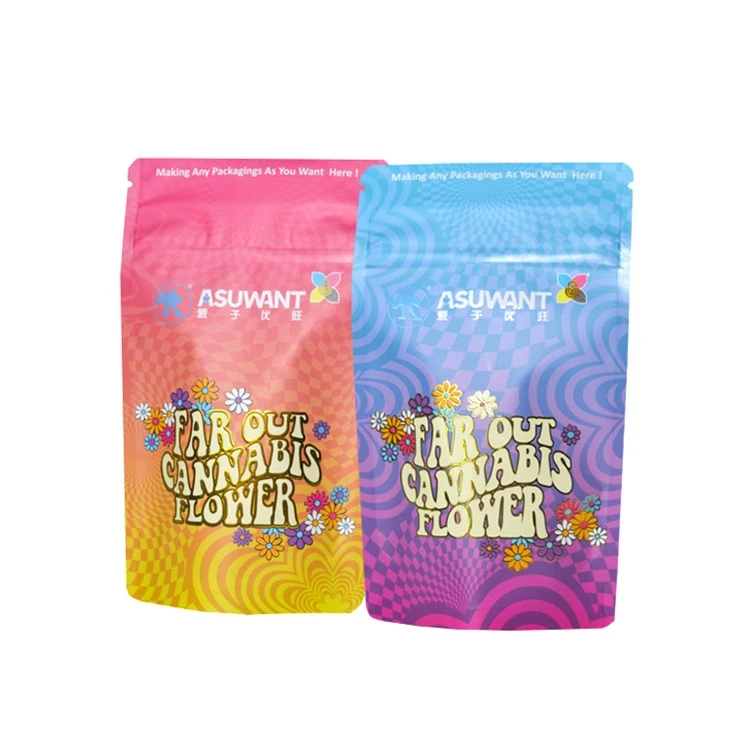 Custom Edible Candy Packaging Cookies Cali Pack Stand Up Pouch Smell Proof 3.5g Mylar Bags 4x6 Inch factory