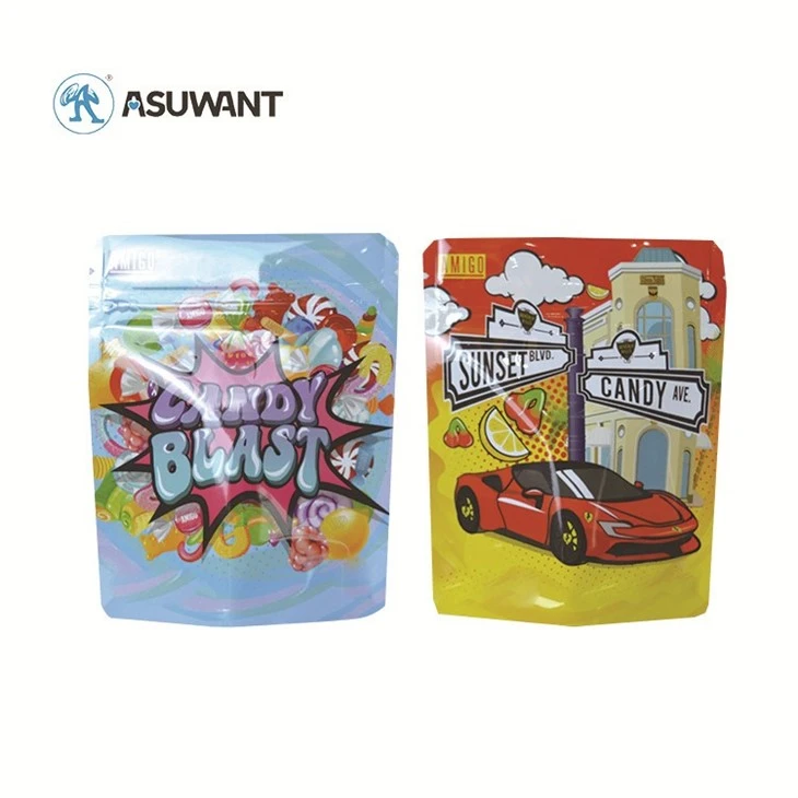 1 Pound Child-Proof Mylar Zipper Pouch Recyclable Stand Pouch Edible Packaging 3.5g 28g Customizable suppliers