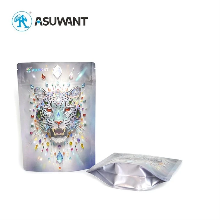 Custom Digital Printed BRC Hot Stamping Holographic Spot UV Embossed Food Grade Low MOQ Stand Up Plastic Bags suppliers
